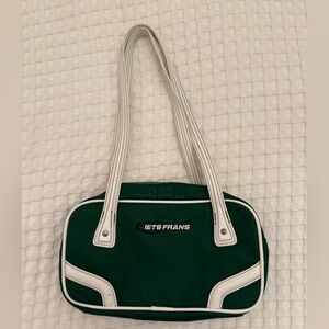 IETS FRANS Green and White Bowler Bag